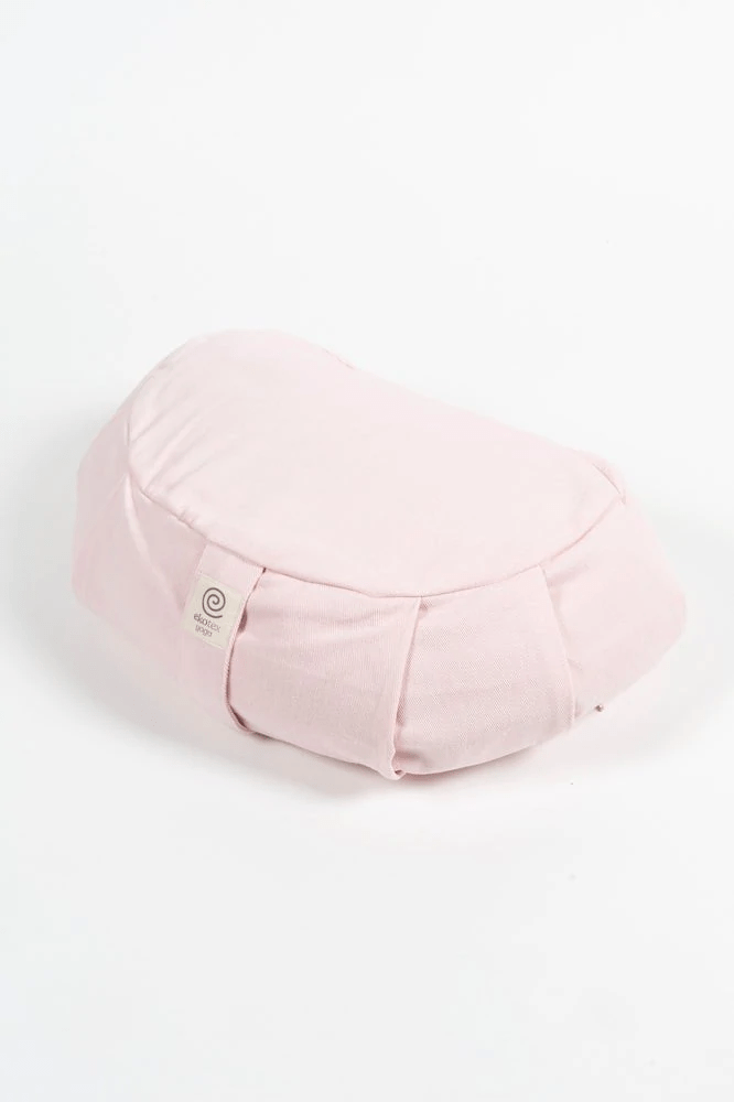Meditation Cushions Spelt / Rosewater Organic Cotton Crescent Meditation Cushions