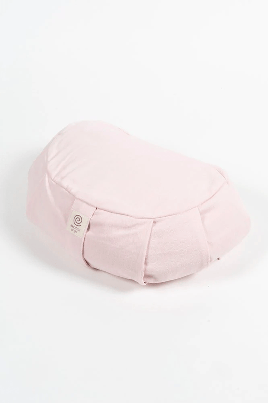 Meditation Cushions Spelt / Rosewater Organic Cotton Crescent Meditation Cushions