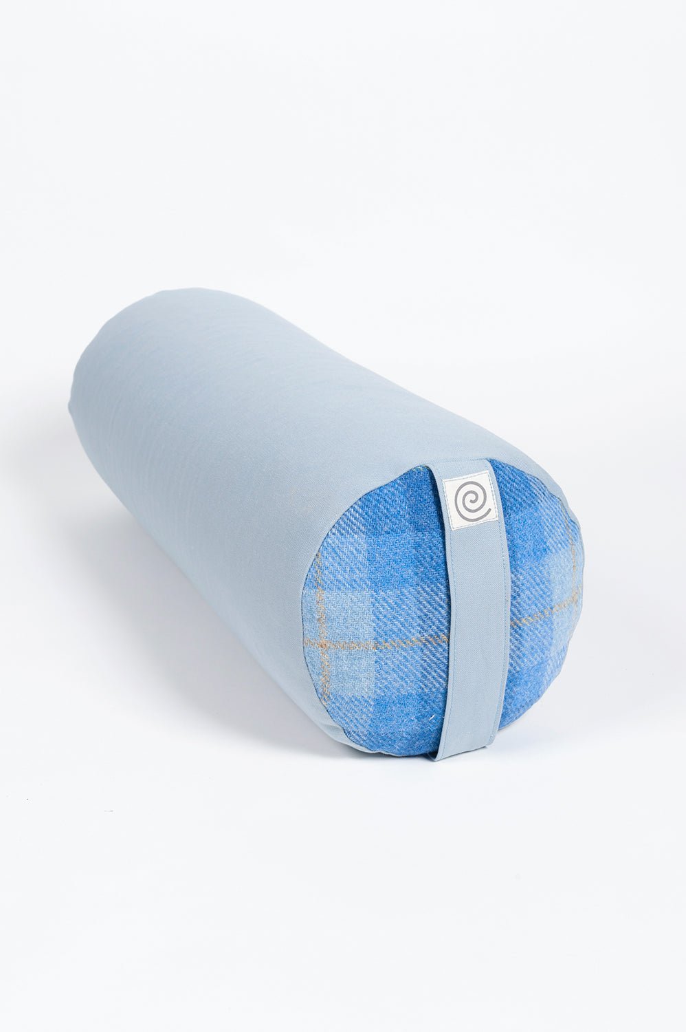 Yoga Bolsters Blue Harris Tweed Spelt Yoga Bolster - Made in the UK