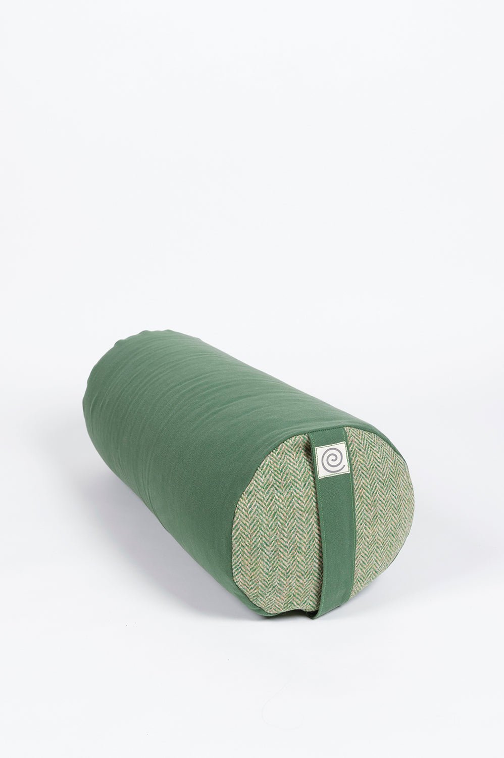 Yoga Bolsters Dark Green Harris Tweed Spelt Yoga Bolster - Made in the UK