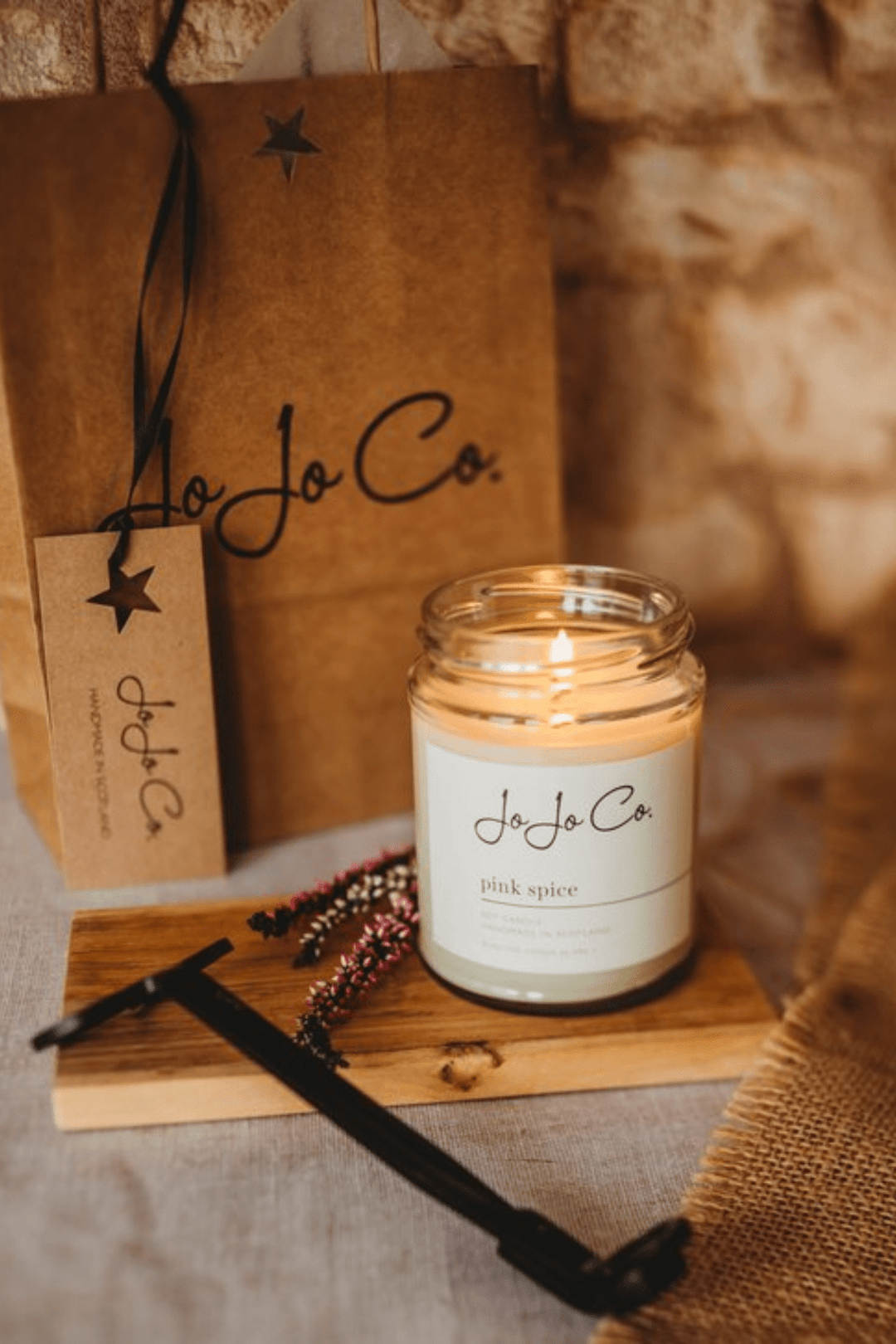 Accessories Pink Spice Jo Jo Co Soy Candle - Handmade in the UK