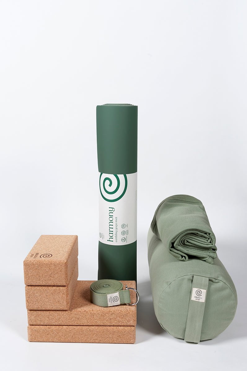 Default Olive leaf / With Earthling Yoga Mat Mindful Yin Kit
