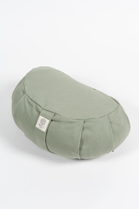 Meditation Cushions Buckwheat / Olive Leaf Organic Cotton Crescent Meditation Cushions