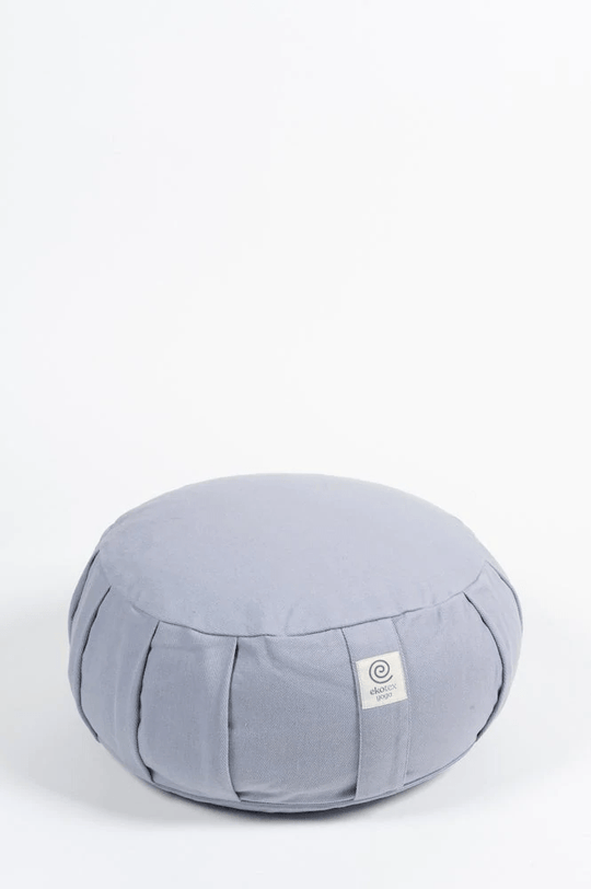 Meditation Cushions Calm Grey / Buckwheat Organic Cotton Round Meditation Cushions