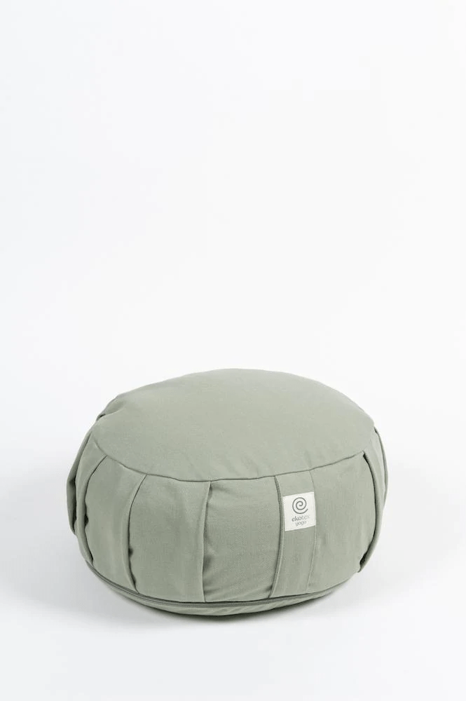 Meditation Cushions Olive leaf / Buckwheat Organic Cotton Round Meditation Cushions