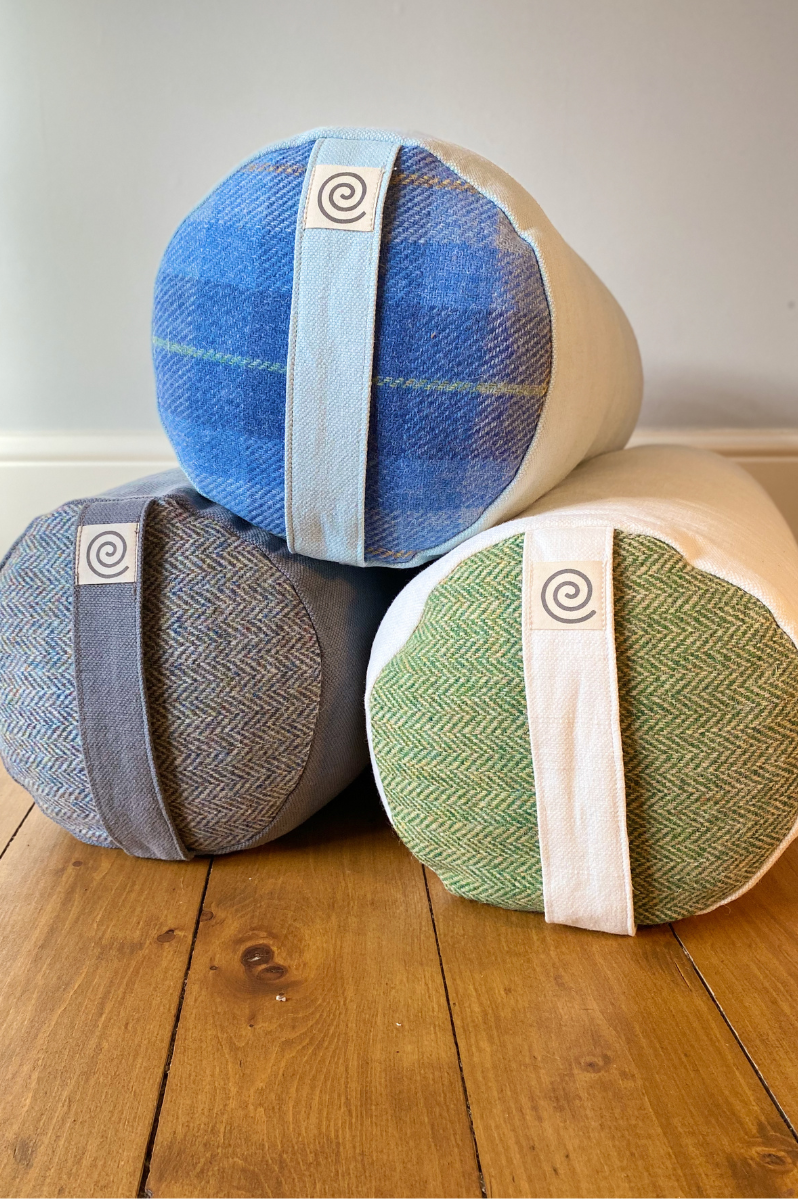 Yoga Bolsters Harris Tweed Spelt Yoga Bolster - Made in the UK