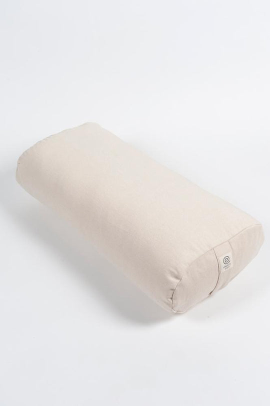 Yoga Bolsters Organic Cotton Rectangular Bolster - Filled with Spelt or Kapok