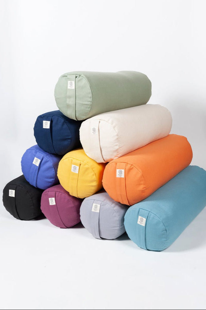 Yoga Bolsters Organic Cotton Yoga Bolsters - Filled with Buckwheat or Spelt