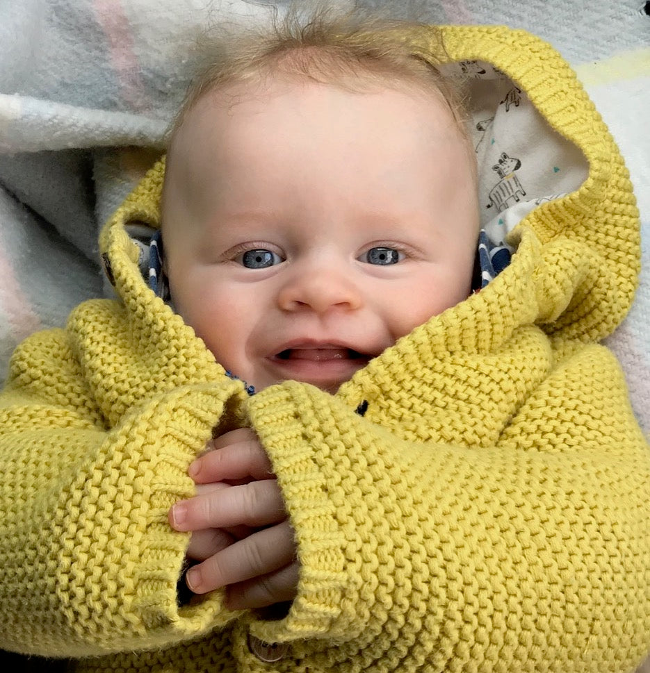 My son smiling - my Grandma's favourite photo.