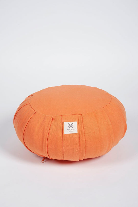 Meditation Cushions Apricot / Buckwheat Organic Cotton Round Zafu Cushion