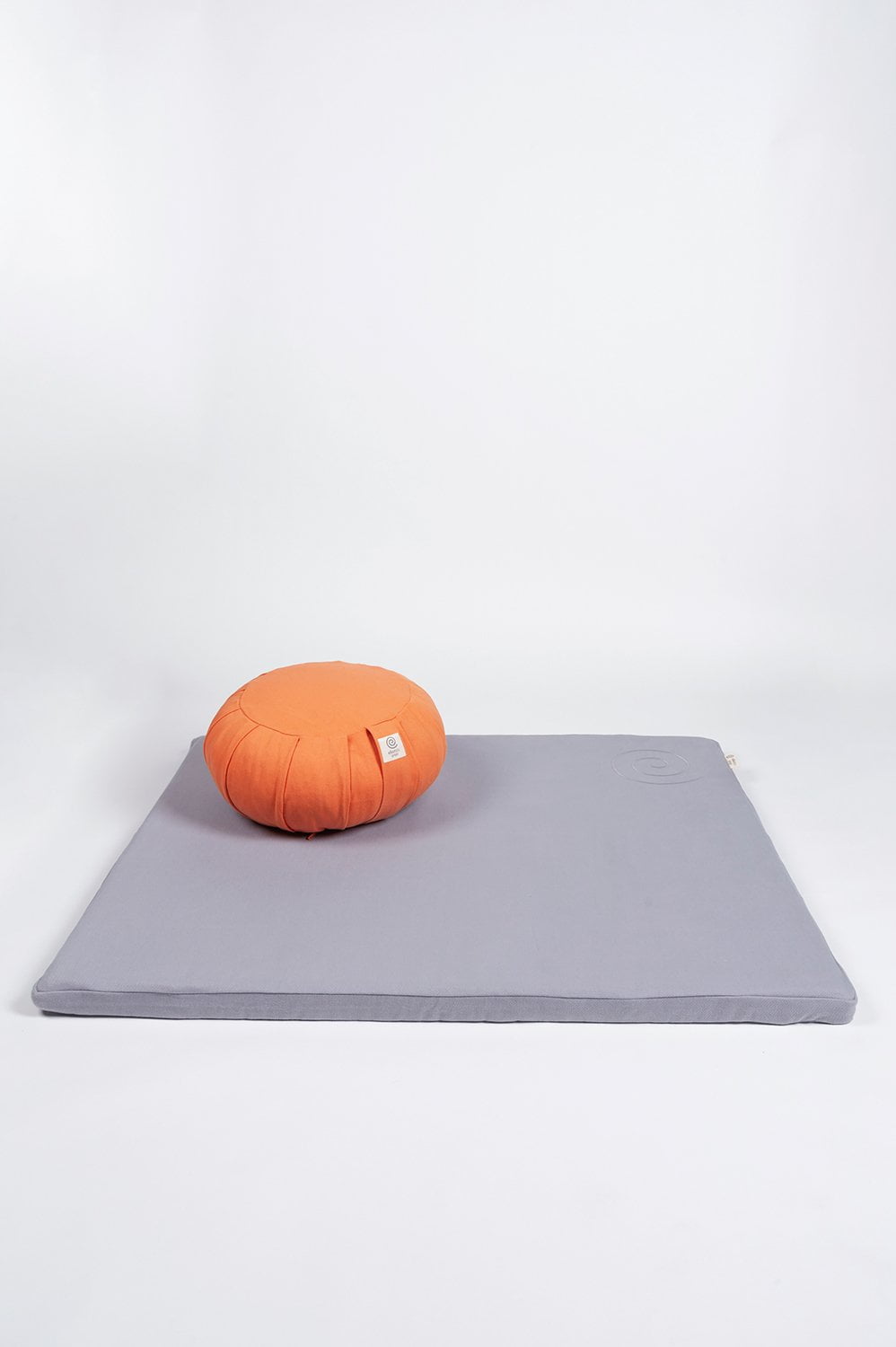 Meditation Cushions Calm Grey / Apricot / Round/Buckwheat Meditation Mat & Zafu Set