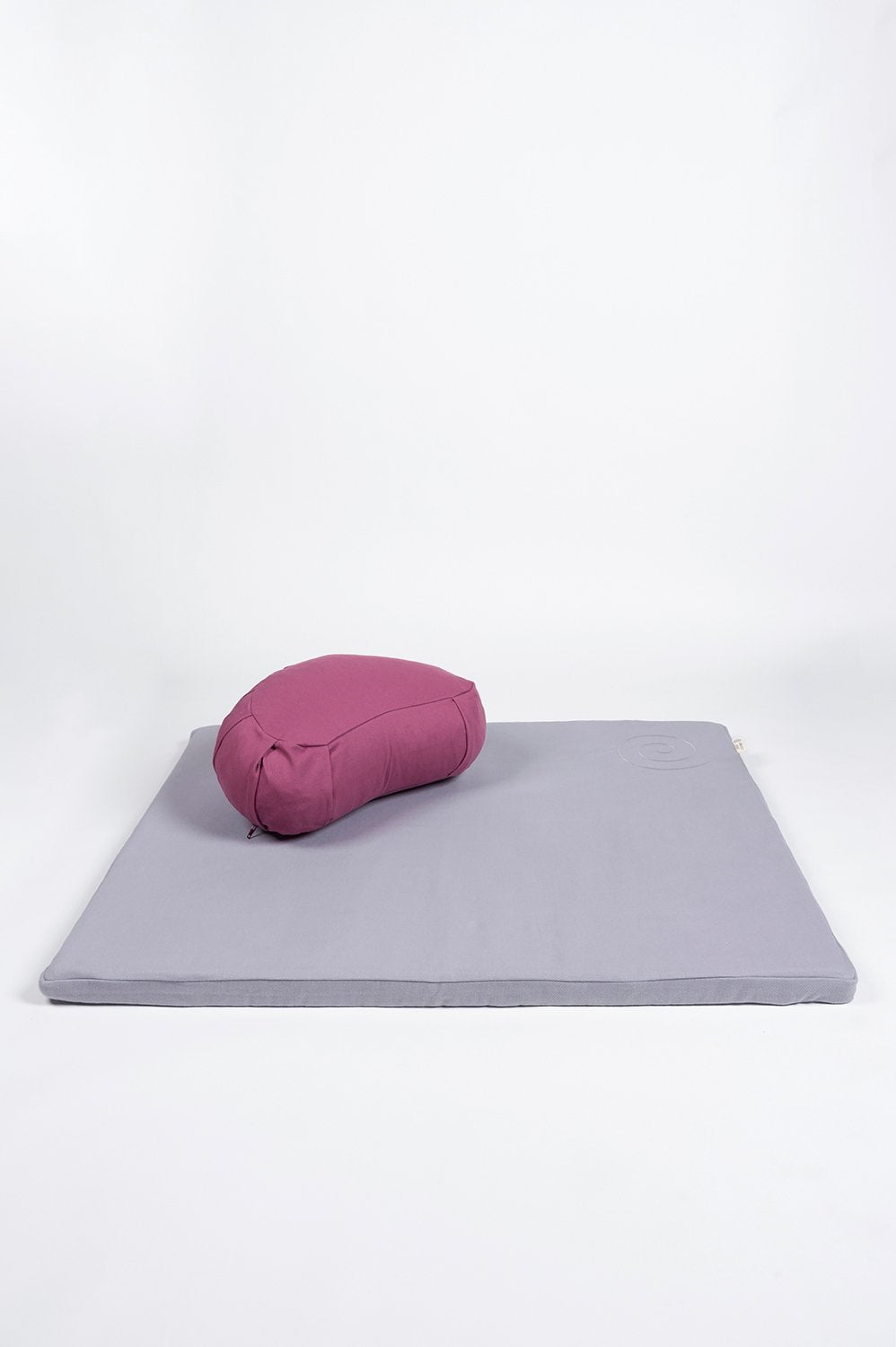 Meditation Cushions Calm Grey / Berry / Crescent/Buckwheat Meditation Mat & Zafu Set