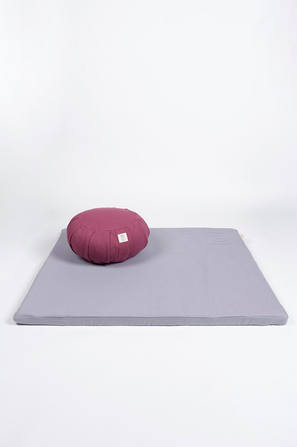 Meditation Cushions Calm Grey / Berry / Round/Buckwheat Meditation Mat & Zafu Set