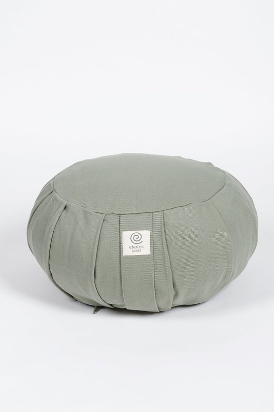 Meditation Cushions Olive leaf / Buckwheat Organic Cotton Round Zafu Cushion