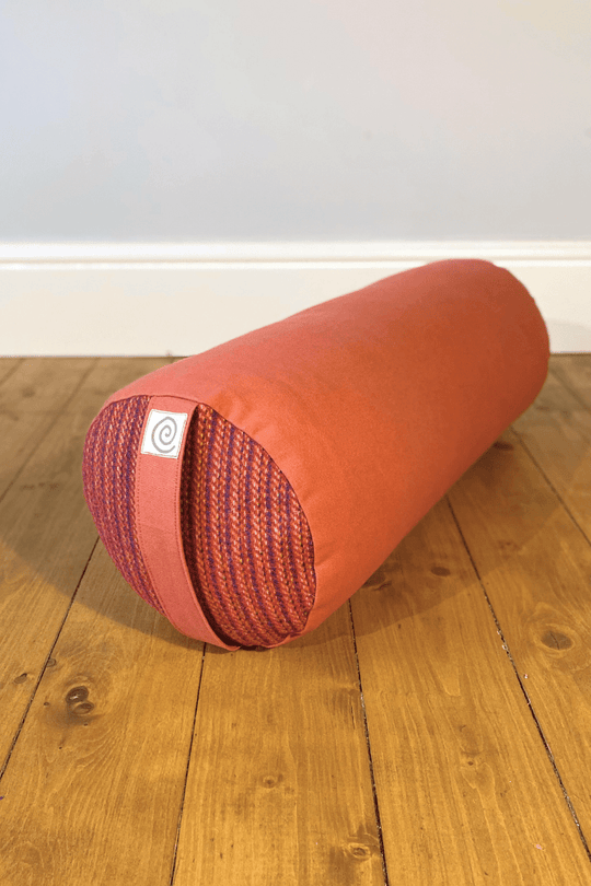 Yoga Bolsters Red Harris Tweed Spelt Yoga Bolster - Made in the UK