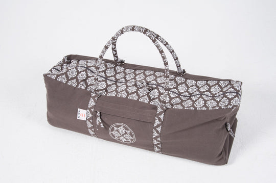 Ekotex Yoga Bags and Carry Straps Grey Organic Cotton Kit Bag