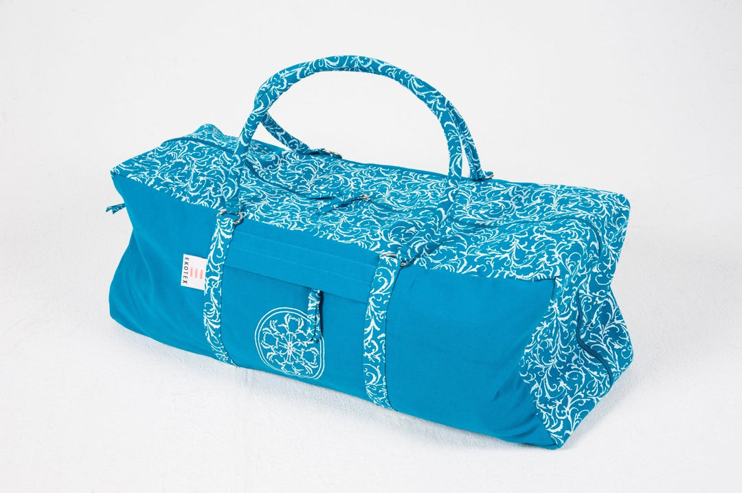 Turquoise Organic Cotton Kit Bag - Ekotex Yoga 