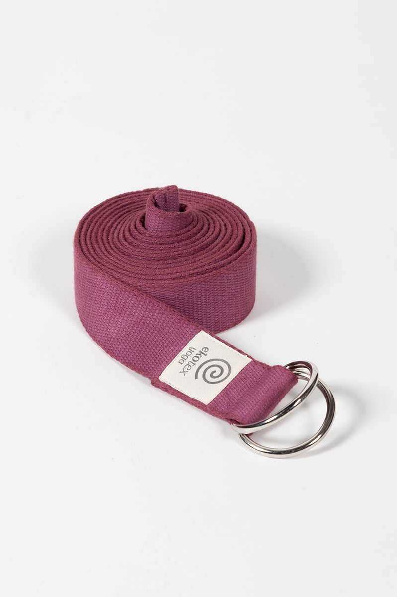 Yoga Belts Berry Organic Cotton Yoga Strap