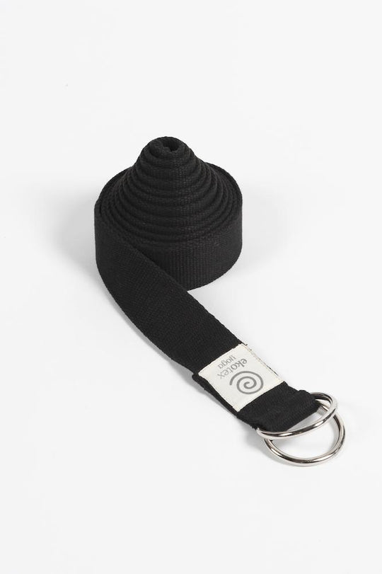 Yoga Belts Black Organic Cotton Yoga Strap - Pack of 12