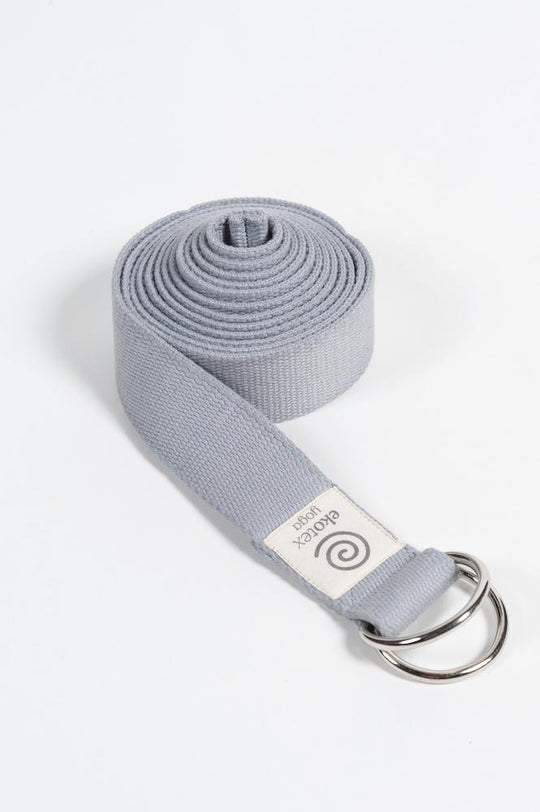 Yoga Belts Calm Grey Organic Cotton Yoga Strap - Pack of 12