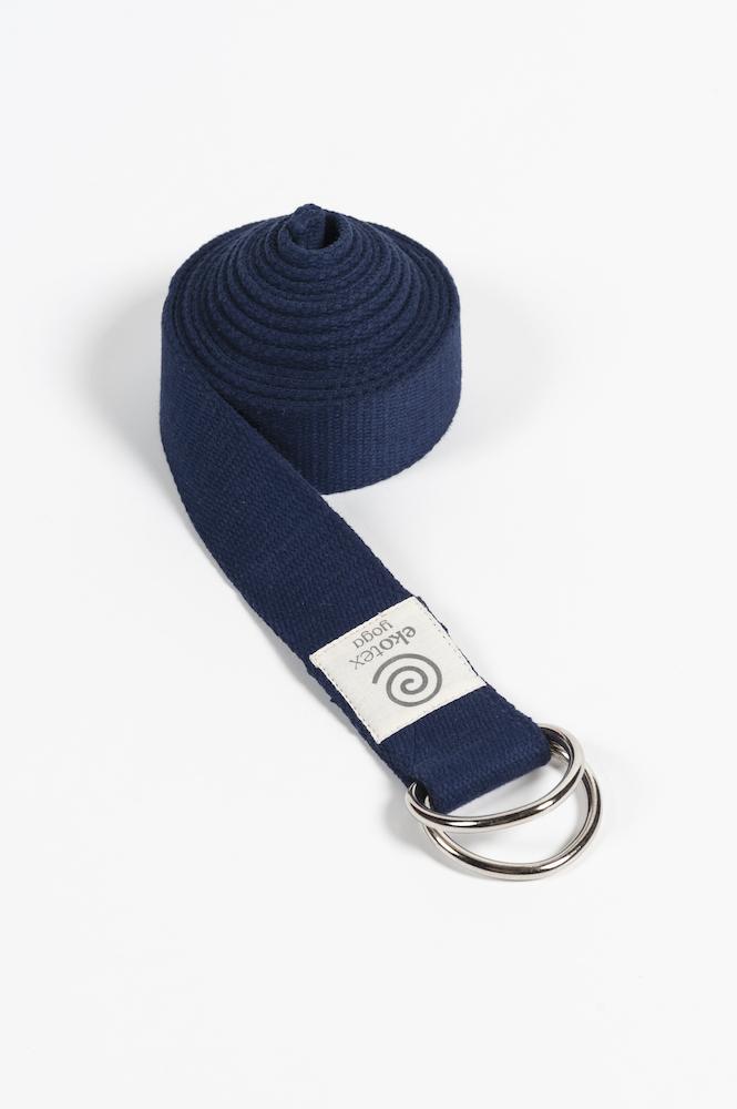 Yoga Belts Navy Organic Cotton Yoga Strap